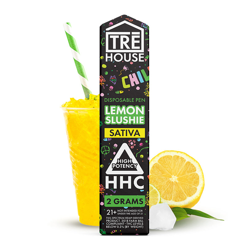 HHC Vape Pen Lemon Slushie Sativa 2g Trehouse | Buy with Mana Botanics HHC Vape Pen Lemon Slushie Sativa 2g Trehouse | Buy with Mana Botanics